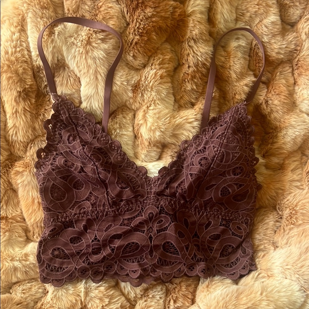 Lace Bralette in Brown